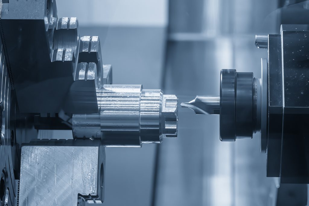 A closeup of precision parts fabrication