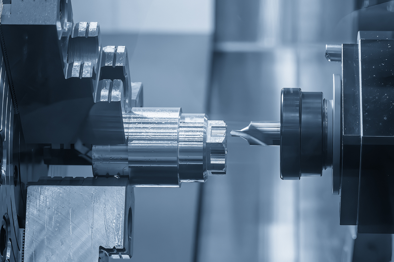 A closeup of precision parts fabrication